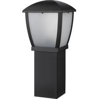 DRAVE Lampadaire/lumière solaire IP44 1xE27 L.17xL.17xH.60cm Aluminium PC Noir
