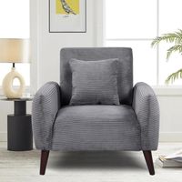 Zamora 1 seater Grey Jumbo Cord Fabric Chair