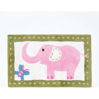 HOMESCAPES Tapis enfant - éléphant Rose