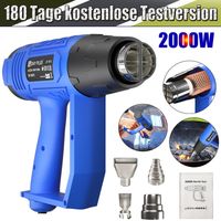 2000 Watts pistolet à air chaud séchoir à air chaud ventilateur à air chaud 300 / 600 ° C et 4 accessoires