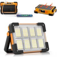 50W Rechargeable LED Floodlight – 4800mAh – 4 Lighting Modes – USB and Solar Rechargeable – For Construction Sites, Camping, Garages