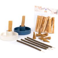 Coffret cadeau - Support en céramique pour encens Palo Santo naturel du Pérou