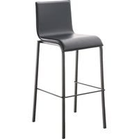 Barhocker Avola Leder Flach B78 schwarz