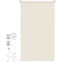 TolleTour Senkrechtmarkise 140x240 cm 2er Set Balkonmarkise Beige Sichtschutz Sonnenschutz UV beständig wasserdicht Balkon Terrasse