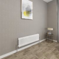 Traditional Cast Iron Style Radiator Horizontal 3 Column White 300x1010mm