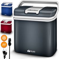 tillvex Frigorifero elettrico Portatile da 24L (Rosso) Mini-frigorifero campeggio da 230V e 12V per auto, camion, barca o camper rinfresca e riscalda modalità ECO