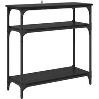vidaXL Console Table Black Oak 75 x 29 x 75 cm Engineered Wood