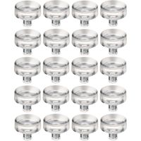 Cyclingcolors – Support protecteur de plaques en verre miroir pivotant 15 x 5 x 5mm – Caoutchouc TPE transparent – Lot de 20 – Pour meubles et étagères