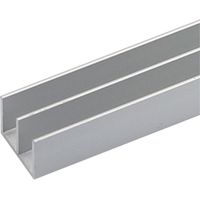 PROFILO PER FAI DA TE TIPO DOPPIA 'U' mm 20 x 18 x 1 - mt 2 col.argento- 10 pezzi - UNIKO