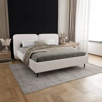 Lit coffre 160x200 sommier inclus Luz Blanc cassé