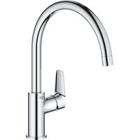 Grohe – Mitigeur de cuisine monocommande chromé avec bec haut pivotant 360° – Finition longue durée – Cartouche céramique 28 mm – 31367001