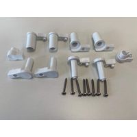 Packung Scharniere und Kappen für Duschabtrennungen Novellini R04PET weiß