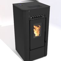 Stufa a pellet canalizzata Dalia da 8,9 kw Nera