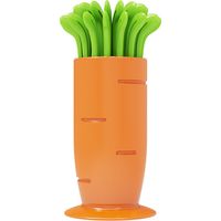 Lntyq 30 PCS Ensemble de fourchettes à fruits carottes, Fourchettes à fruits et à salade, Fourchettes à Dessert, Fourchettes à Cocktail, Mini fourchettes fourchettes à fruits, pic apéritif plastique