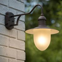 Lucide ARUBA - Wandleuchte Innen/Außen - Ø 25 cm - 1xE27 - IP44 - Rostfarbe