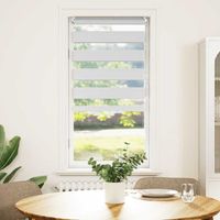 Vidaxl – Store enrouleur zébré 37x100 cm – 100% polyester – Chaîne de traction blanche – Pour filtration de lumière