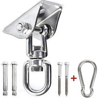 1 x Stainless Steel 360° Silent Rotation Swing Hook with Screw, Holds up to 450 kg, for Hanging Chair, Hanging Chair, Swing