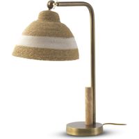 Lampe de table avec abat-jour en fibre naturelle tressée
