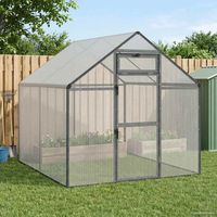 vidaXL Cage pour oiseaux Anthracite 181,5 x 221 x 173,5 cm
