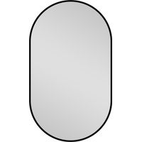 CAIziMiroir ovale 50x80 cm pour salle de bain, pose verticale ou horizontale