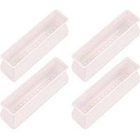 Set di 4 protezioni rettangolari in silicone per gambe di sedie e mobili, protezioni per gambe di tavoli contro i graffi