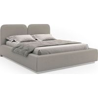 Selsey Comoves – Polsterbett 180x200 mit Chenillebezug und LED, Dunkelbeige