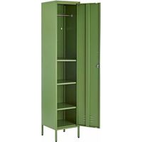 Green Metal Locker Storage Cabinet Cupboard Retro Vintage Narrow 4 Tier 180