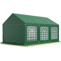 Tendone per feste 3x6 m PVC verde scuro 100% impermeabile Gazebo da giardino Tendone da esterno Tenda party