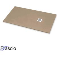 Duschwanne 90X155 cm Vulcano Line Slim Beige Ral 1019 aus Kunstharz und Marmorpulver mit freiem Abfluss - FRASCIO