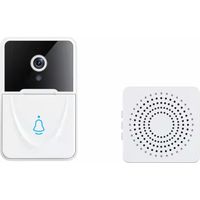 Adaptée pour Sonnette sans fil intelligente X3 – Visiophone WiFi avec interphone APP – Carillon “Ding Dong” inclus – Batterie intégrée – Caméra de surveillance