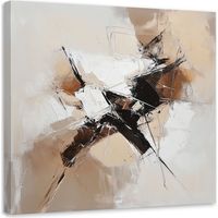 Tableau déco Art abstrait Beige comme peint 50x50