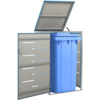 Abri pour poubelle, Cache-poubelle, Conteneur avec Couvercle 69x77,5x115 cm Inox LKOWF19814