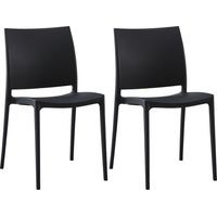Set di 2 sedie da giardino Meton nero
