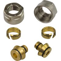 2x Klemmring Verschraubung Heizkörper 3/4 Zoll 17x2mm Verbundrohr