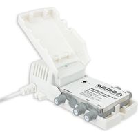 Amplificateur Antenne TV Intérieur Réglable 18 dB Répartiteur TNT 1 Entrée / 4 Sorties avec Filtre Anti-5G