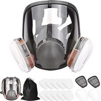 Masque respiratoire réutilisable complet pour le visage 16 en 1 - Masque respiratoire pour vapeurs organiques - Grand champ de vision pour machines à peindre, polissage, soudage et autres
