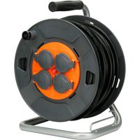 Zenitech – Enrouleur de chantier IP44 4 prises 16A 3G1,5mm² 40m – Protection thermique 3000W – Câble H07RN-F étanche pour chantiers humides