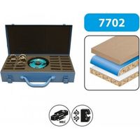 Leman – Coffret porte-outils de toupie D100 – 6 jeux de profils pour bois dur – Montage en bout d'arbre – Compatible fers hauteur 40