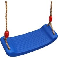 Altalena in plastica con corda per bambini, portata massima 100 kg (blu) (senza moschettone)
