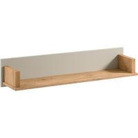 AX LIVING Bücher Regal Iseonia P1 – 110 cm breit, Eiche Wotan/Beige