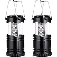 Lot de 4 lanternes de camping portables à LED, éclairage d'urgence étanche à piles pour tente de sous-sol