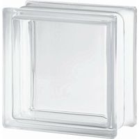 Brique de verre 19x19x8 cm CL1908C – Verre transparent brillant – Pour aménagement intérieur et extérieur – Poids 2,4 kg