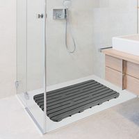Tapis de douche antidérapant 80 x 50 cm – Surface en polypropylène – Résistant à l'eau et aux UV – Épaisseur 2,59 cm pour confort – Ta-Tay