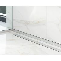 Duschprofil für den vorderen Boden silber satiniert - 1300 x 30 x 12 mm