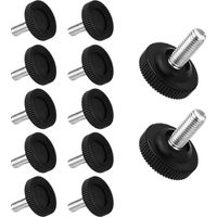 12 Pack Furniture Leveling Feet Adjustable Furniture Feet Table Legs Heavy Duty Leveling Feet Screw on Furniture Levelers for Table Cabinets Chairs Bar Stool Desk Dresser Wood Legs (M8)