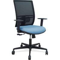 Silla Yunquera sincro malla negra bali azul cielo brazo regulable