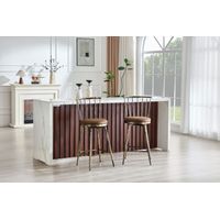 Tabouret de bar moderne en métal style Windsor, assise rembourrée – hauteur standard pour îlot cuisine, bar & restaurant – look industriel vintage minimaliste