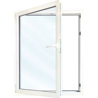 Uw 0,86 FINESTRA PVC, ad anta ribalta, larghezza 120 cm, altezza 100 cm, triplo vetro, bianco/bianco, sinistra, dimensioni varie
