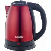 Bouilloire électrique 1.8L inox sans fil rouge – Résistance à fond plat – Socle 360° – Puissance 1500W – HA5525RED – Hagen