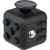 Cube anti-stress, jouet sensoriel, jouet anti-stress et anti-anxiété, jouet pour passer le temps, jouet à manipuler pour le bureau ou la classe, cadeau - Noir